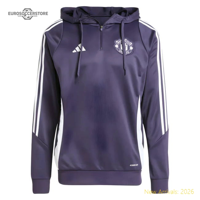 Classic Top-Grade 2025-2026 Man Utd Training Hoody Aurora Plum
