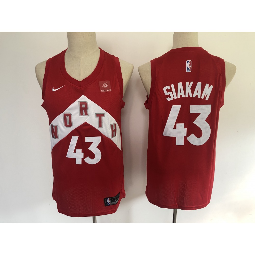 Men's Toronto Raptors #43 Pascal Siakam Red 2019 Earned Edition Swingman Stitched NBA Jersey