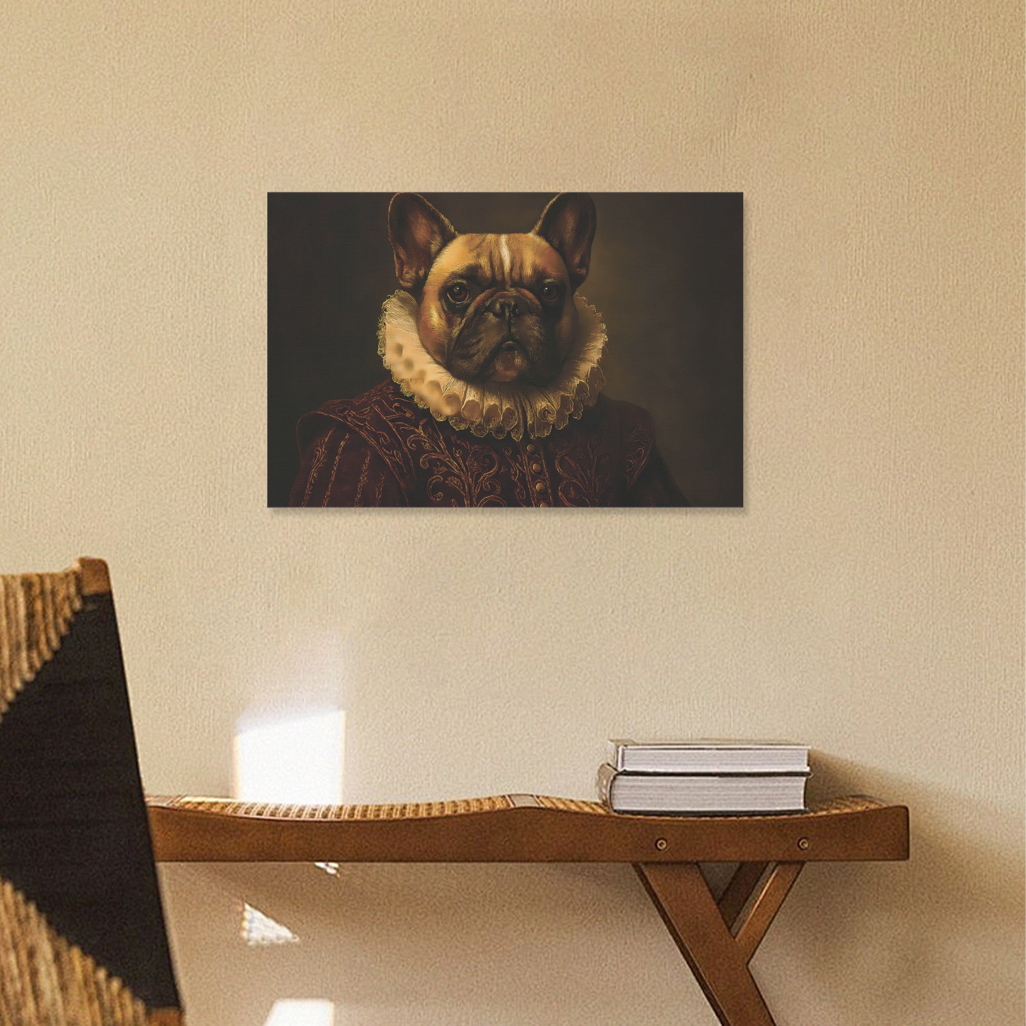 Jeff - Adorable Frenchie canvas Wall Art