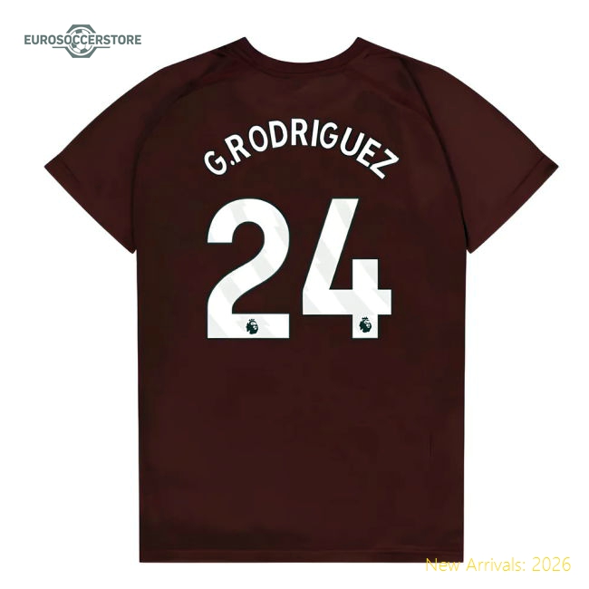 West Ham United Poly T-Shirt (Claret/Blue) - Kids (G.Rodriguez 24)