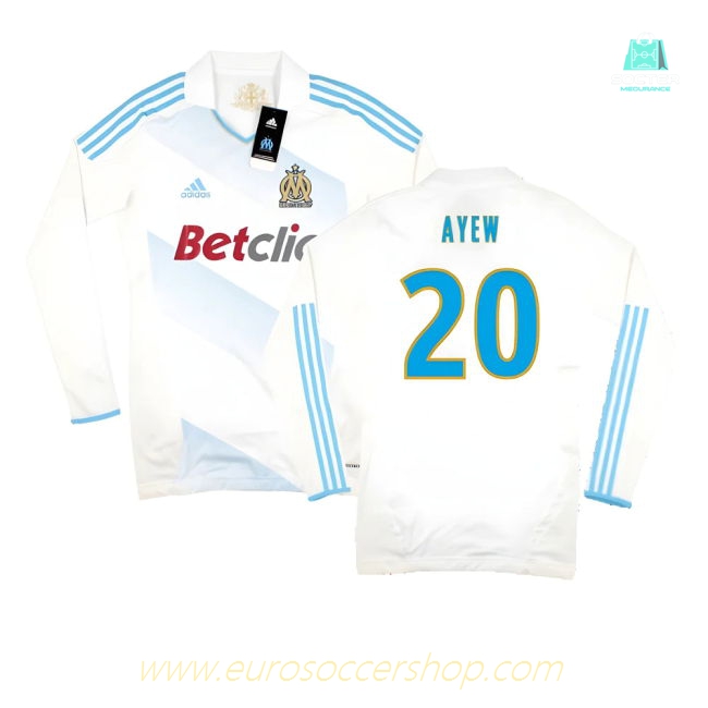 Marseille 2011-12 Player Spec Long Sleeve Home Shirt ((Excellent) L) (Ayew 20)