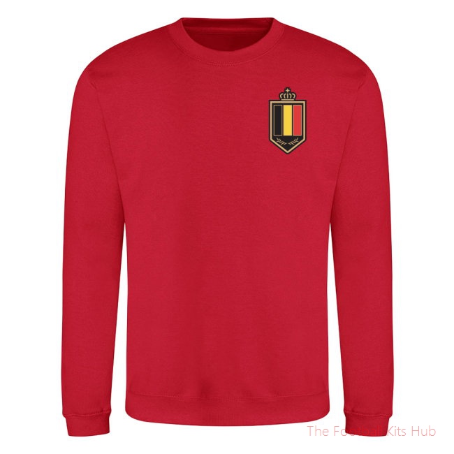 Men Belgium National Team Sweatshirt (Red) UEFA Euro