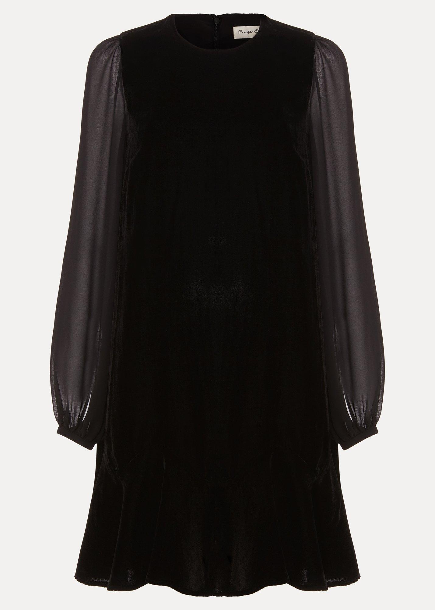 Petite Velvet Swing Dress