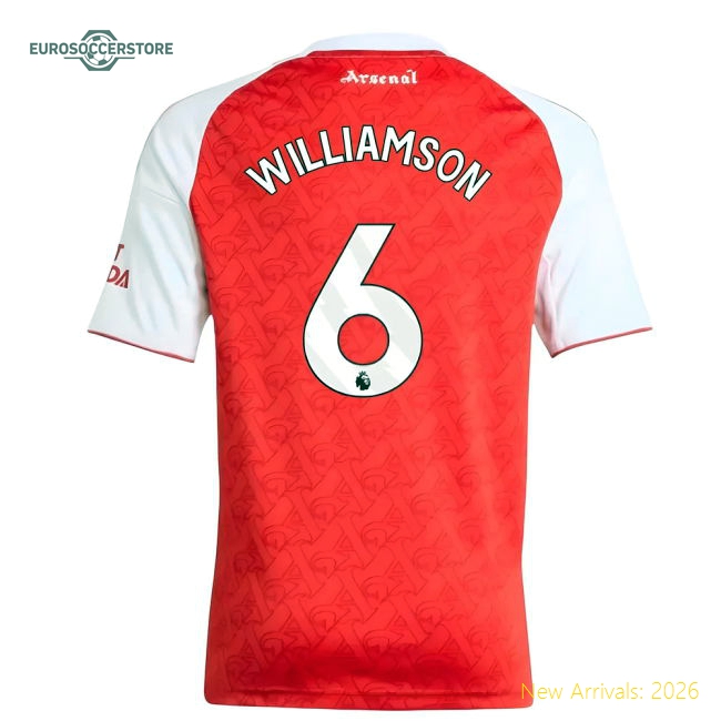 2025-2026 Arsenal Kids Safe Williamson Jersey Drycell Aeroready