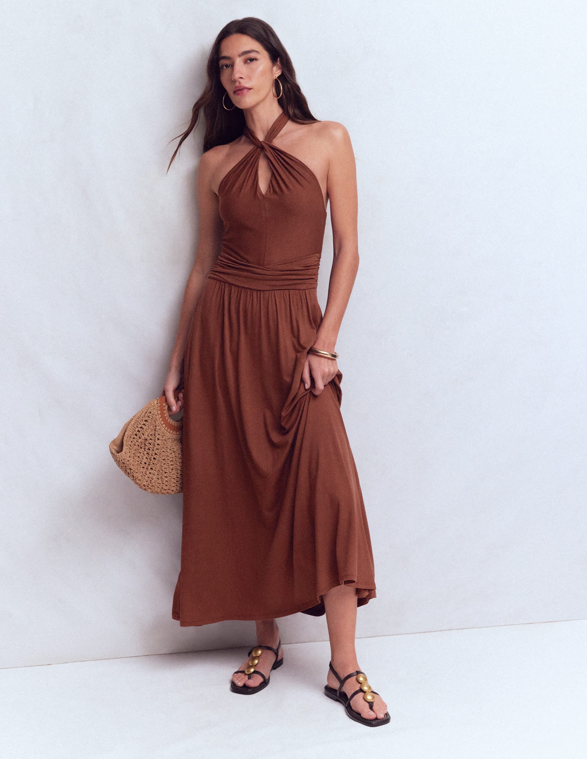 Sydney Twist Neck Jersey Dress