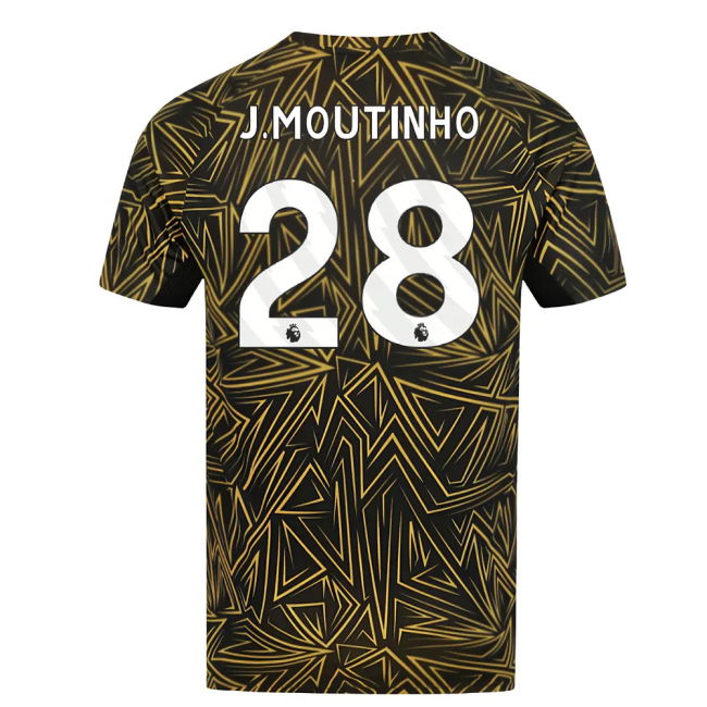 2025-2026 Wolves Home Pre-Match Shirt (Black) (J.Moutinho 28)_591