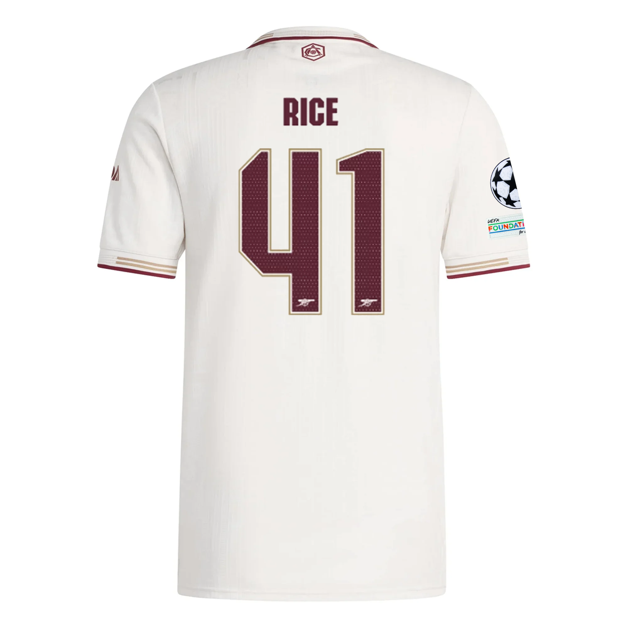 Arsenal Declan Rice 2025-2026 UCL Third Jersey – Authentic Shirt