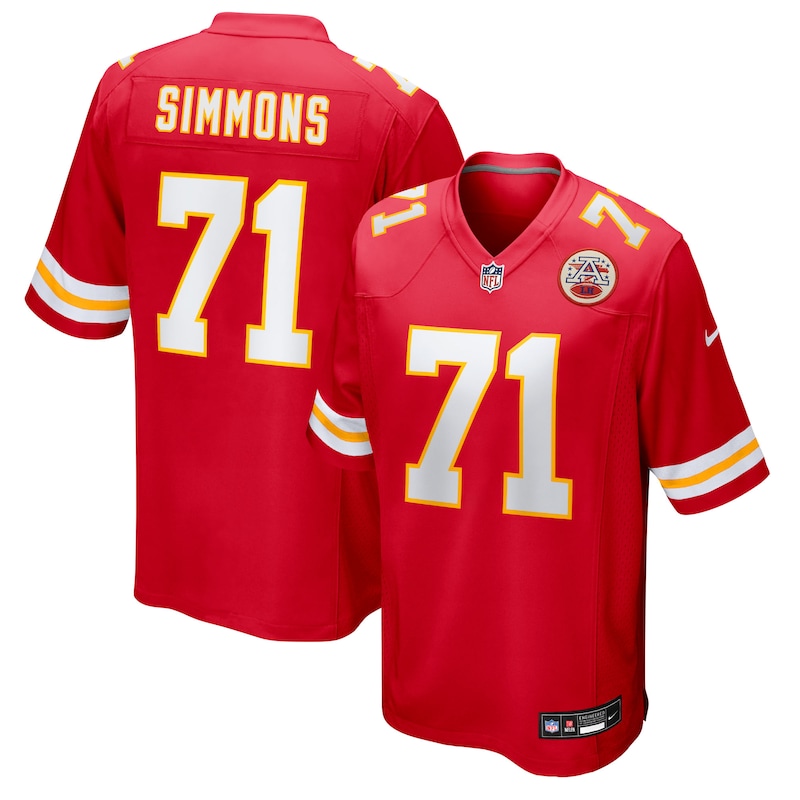 None Josh Simmons KC Chiefs Iconic Premium-Quality Jersey Game Day Wea