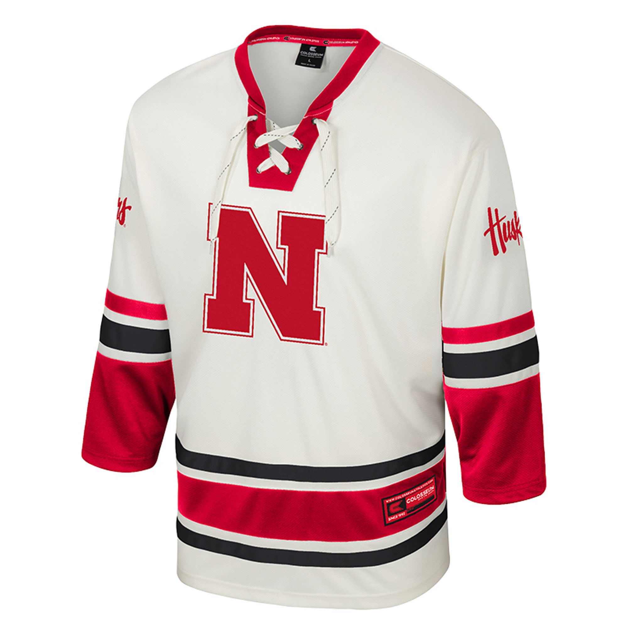 Nebraska Huskers Colosseum Puck Proud Fashion Hockey Jersey - Cream