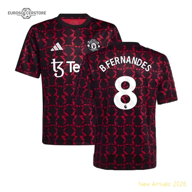 Man Utd B.fernandes Durable Kids Jersey Climacool Breathable