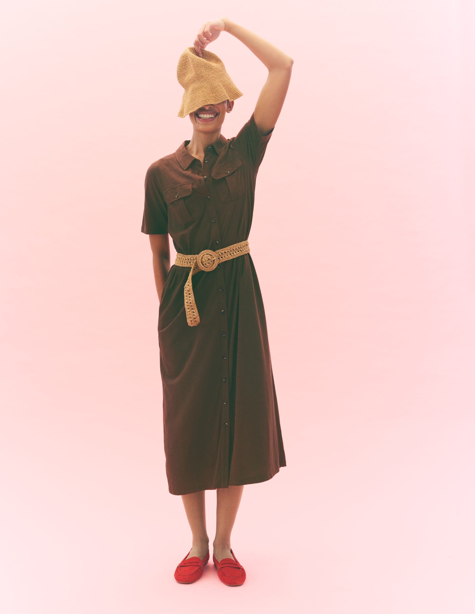 Mavis Midi Jersey Shirt Dress