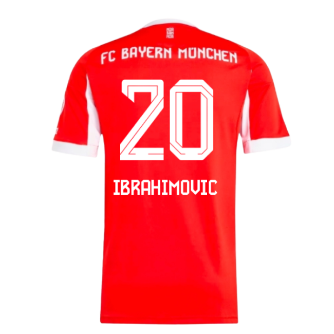 2025-2026 Bayern Home Sleek Shirt (Ibrahimovic 20) Quick Dry