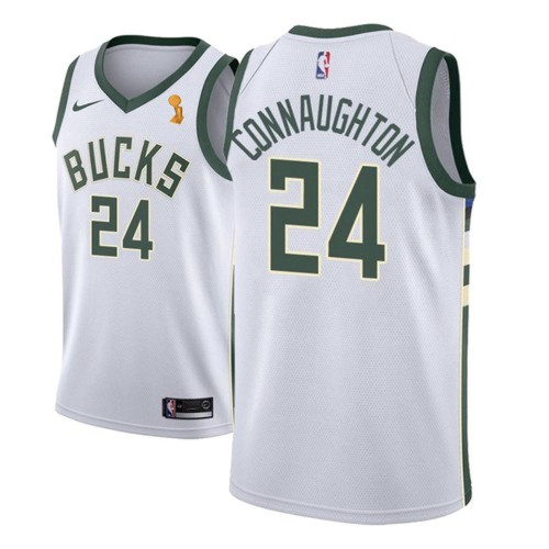 MIL Pat Connaughton #24 Official 2021 Finals NBA Swingman Jersey White