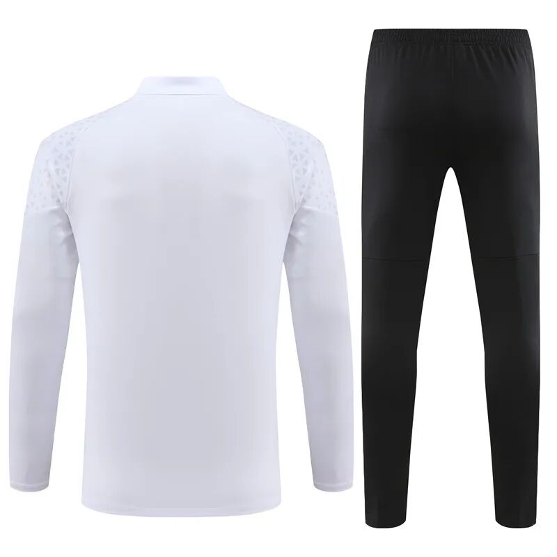 Professional Grade AC Milan 2324 White Half Zipper Training Tracksuit