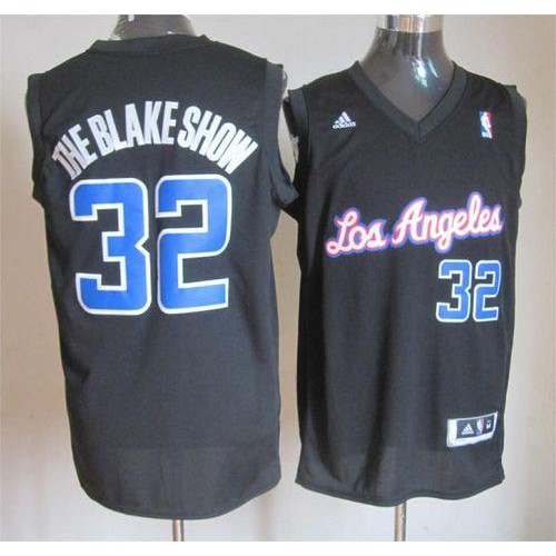 Los Angeles Clippers #32 Blake Griffin Black With Blake Show Stitched NBA Jersey Mens