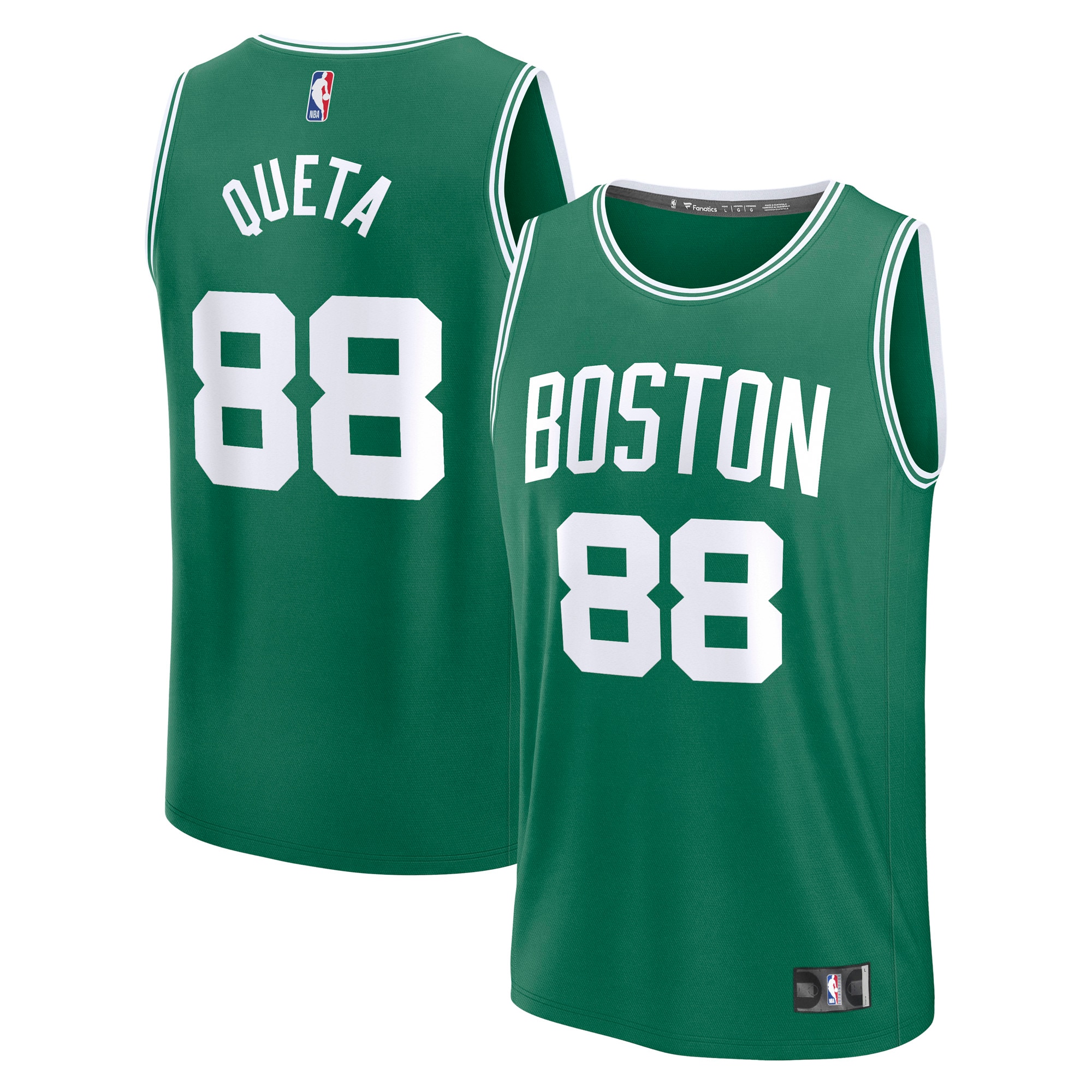 [LK] Neemias Queta Boston Celtics Fast Break Replica Player Jersey - Icon Edition - Kelly Green