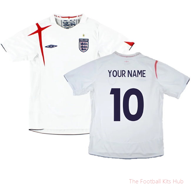 England 2005-2007 Home Shirt (XL) (Very Good) (Your Name)