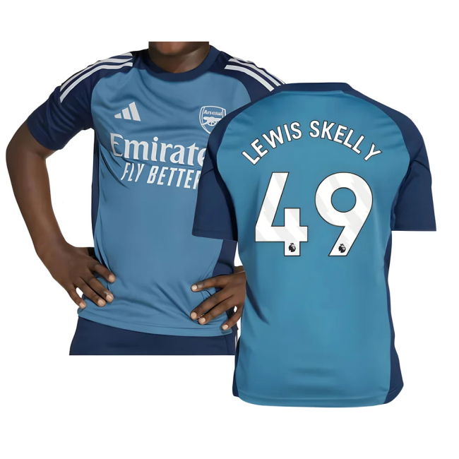 Kids Lewis Skelly 49 Retro 2025-2026 Arsenal Training Classic Kit (1)