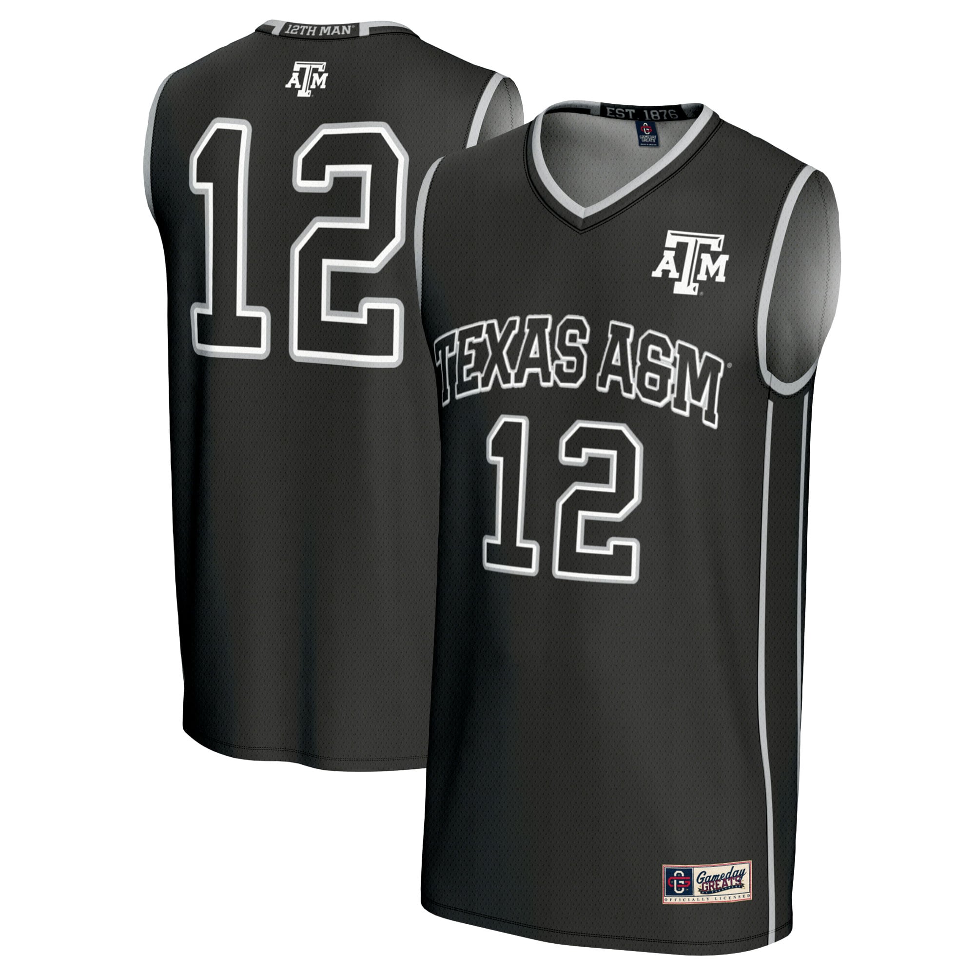 [NJP] Texas A&M Aggies GameDay Greats Youth Basketball Lightweight Fashion Jersey - Black