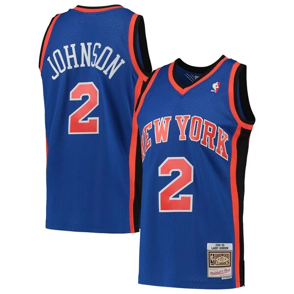 Larry Johnson NYK Swingman Jersey - trendy Basketball - Blue