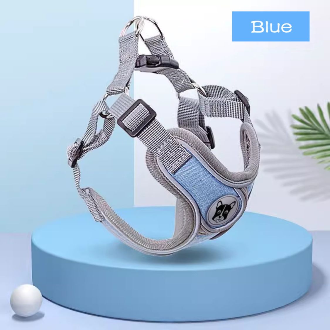 - Durable Reflective Frenchie Harness Adjustable Pet Vest Outdoor Use