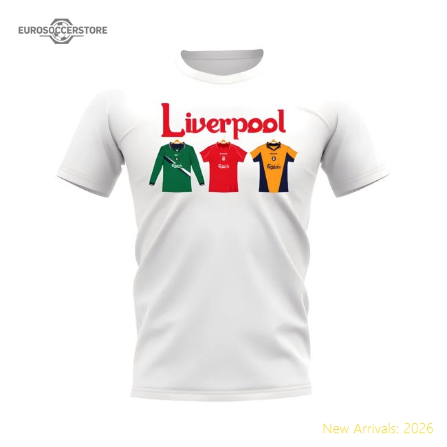 Official Liverpool 2000-2001 Retro Shirt T-shirt - Text (white) (your