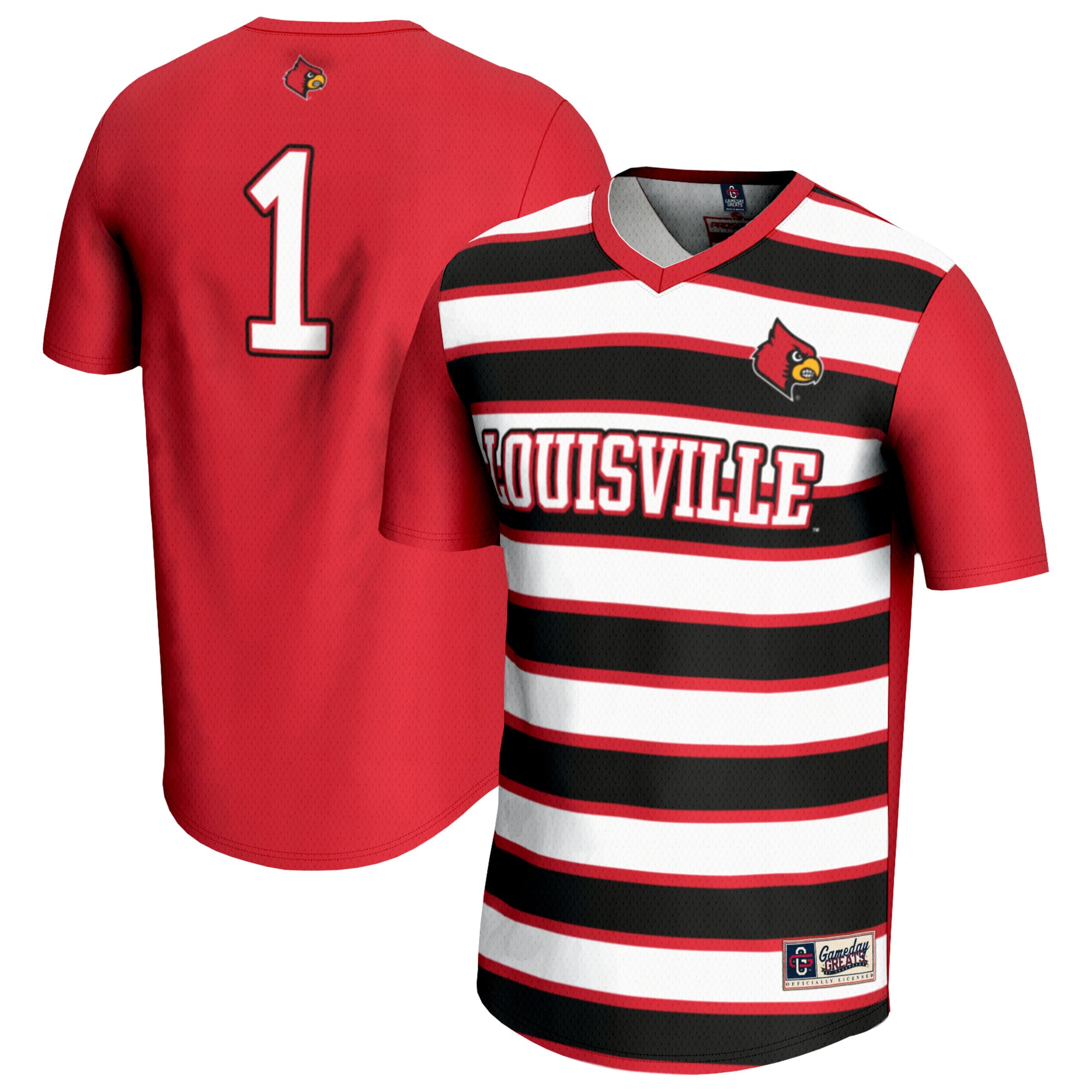 [SJH] Louisville Cardinals GameDay Greats Youth Lightweight Soccer Fashion Jersey - Red