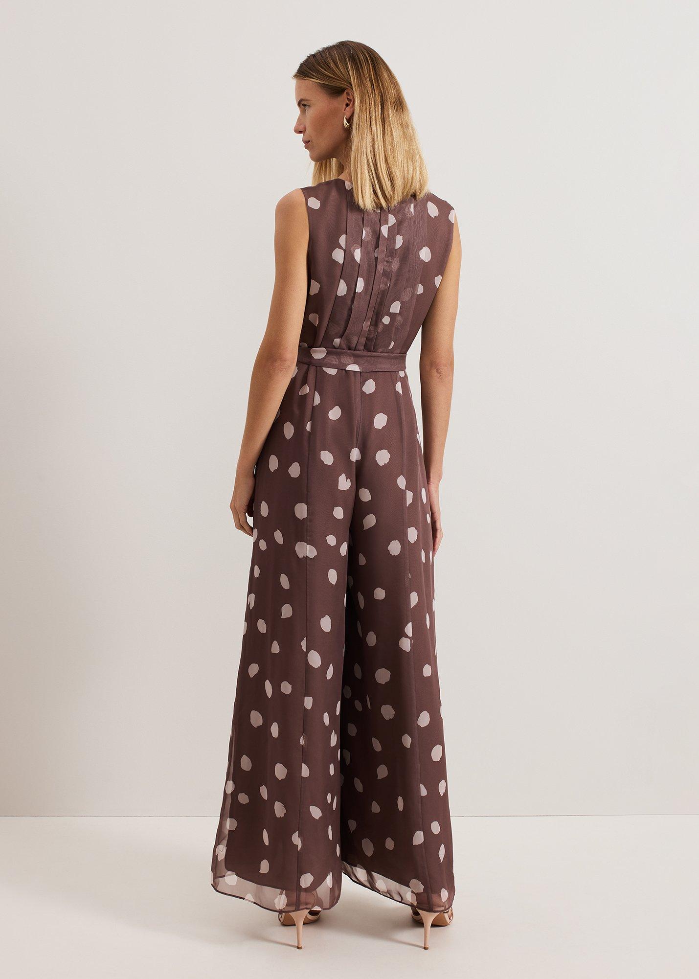Maxine Spot Chiffon Jumpsuit