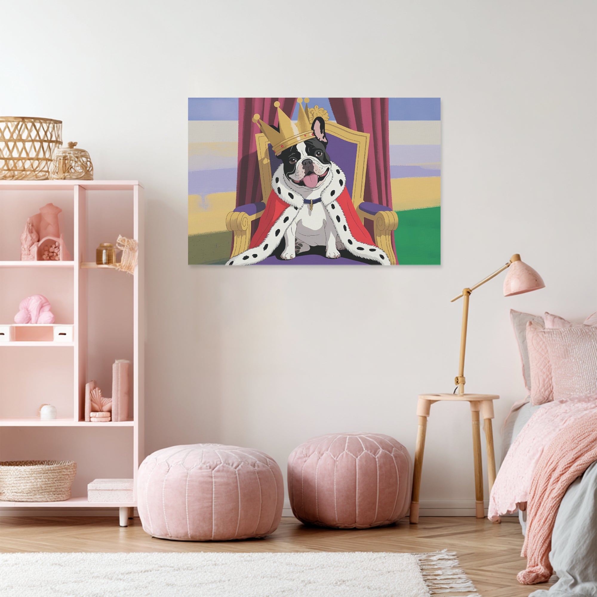 Lydia - Comfy Adorable Frenchie Canvas Wall Art Indoor Comfort