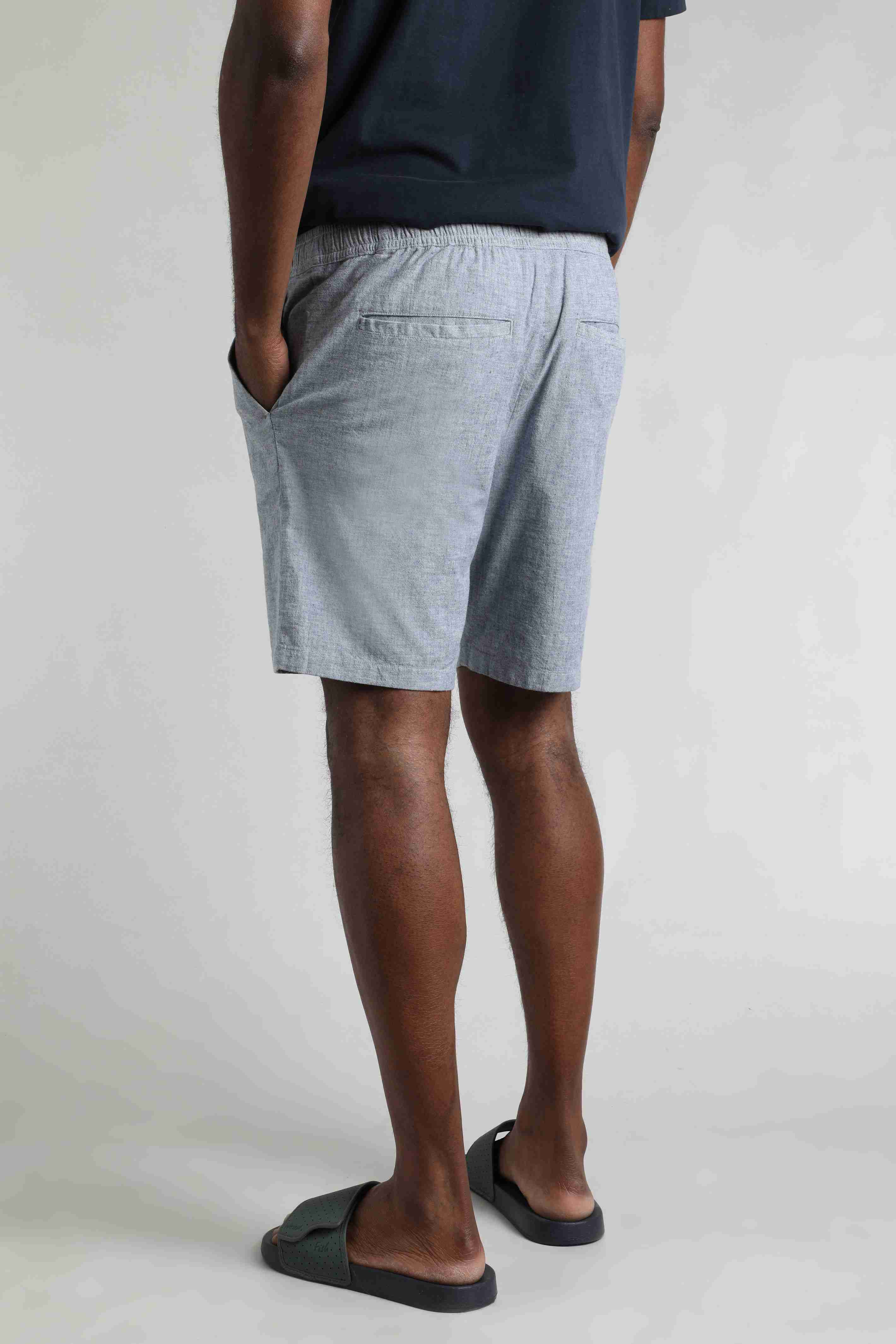 Winchester Relaxed Linen Rich Shorts Denim