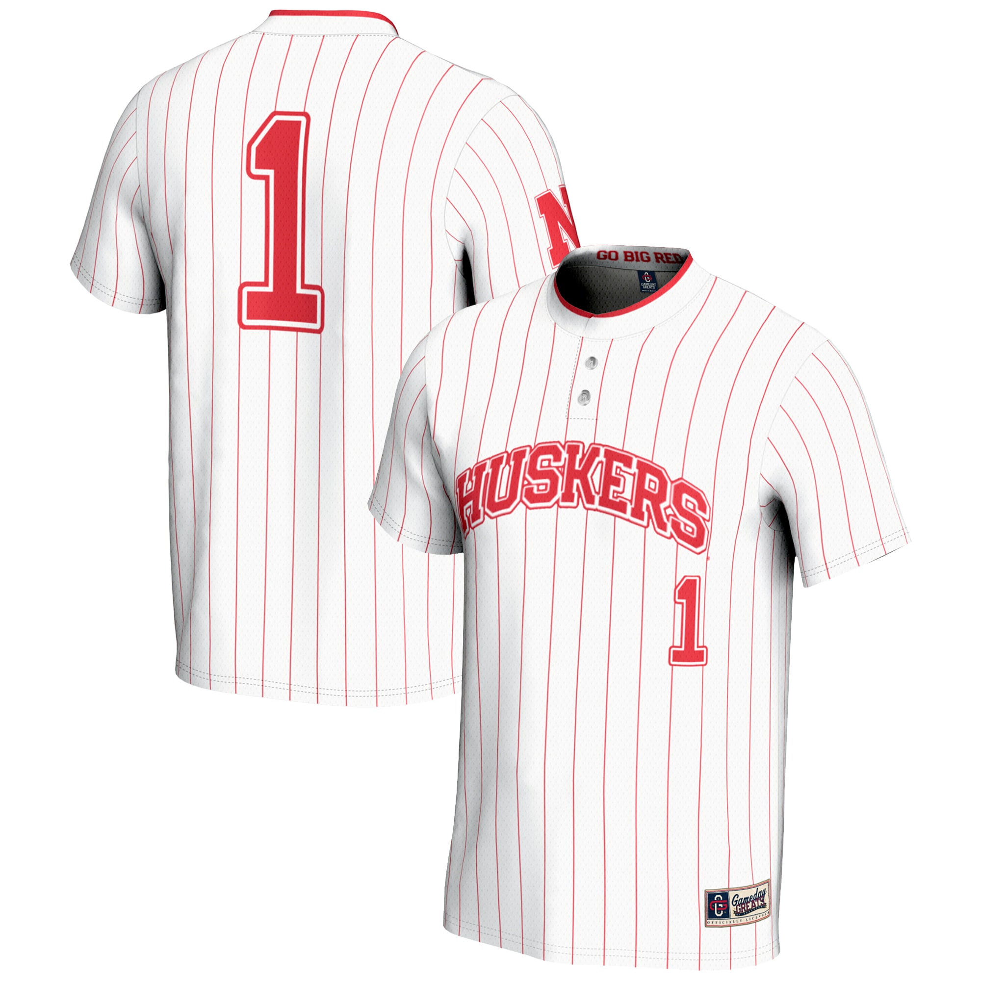 [NJP] Nebraska Huskers GameDay Greats Unisex Lightweight Softball Jersey - White