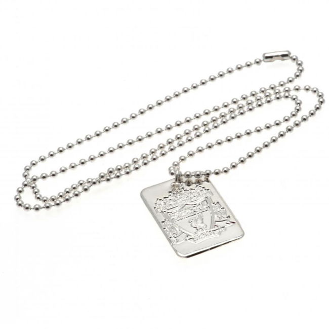 Adult Liverpool FC Silver Plated Dog Tag & Chain