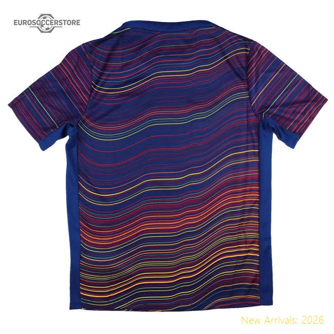 2025-2026 Barca Academy Pro Pre Match Shirt (blue) - Kids (balde 3)