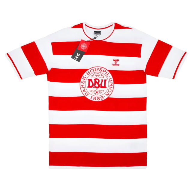 Official 2024-2025 Denmark Fan Kit Soccer Match Lightweight World
