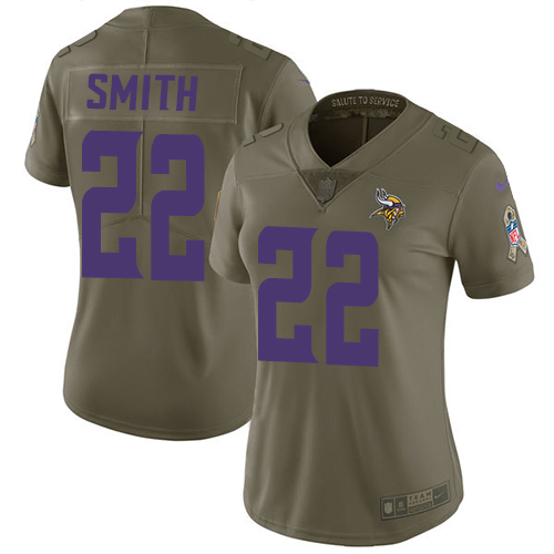 Official M V Vikings NFL #22 Harrison Smith Team Color Limited Jersey
