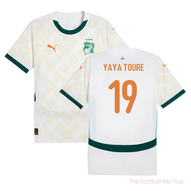 2024-2025 Ivory Coast Away Shirt (Yaya Toure 19)