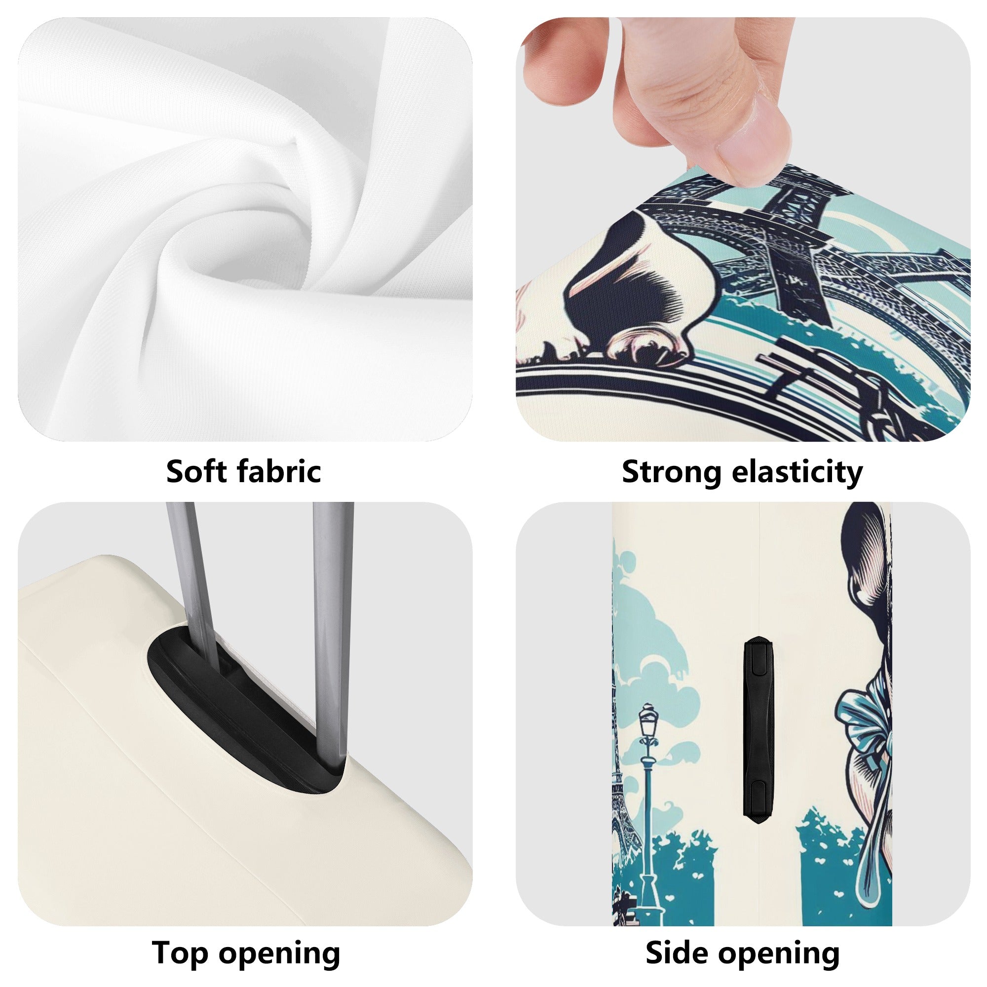 Pet-Lover Everyday Paris Vibes - Luggage Cover for Daily Life Durable