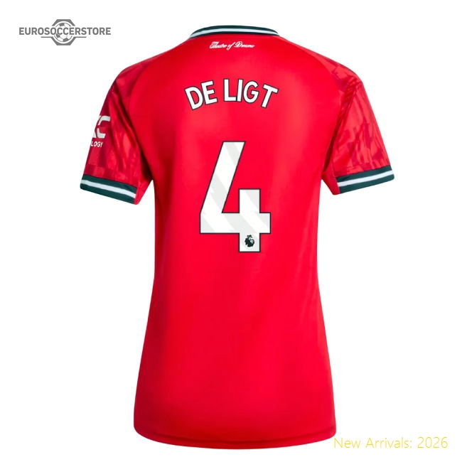 Excellent 2025-2026 Man Utd Home Shirt (womens) (de Ligt 4)