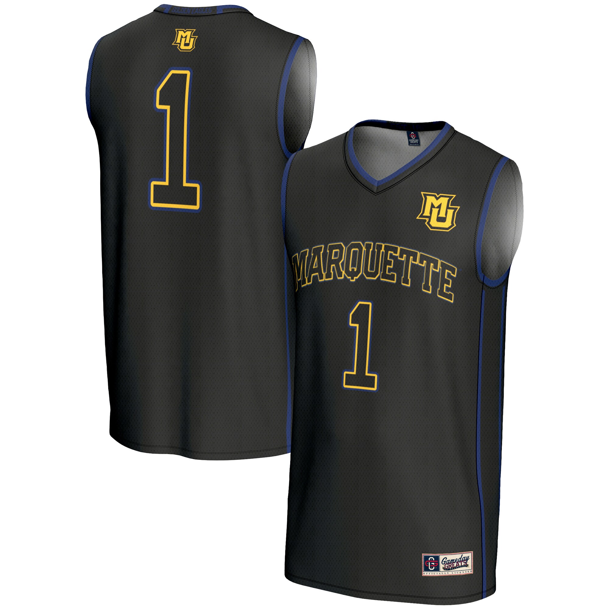 [DDG] Marquette Golden Eagles GameDay Greats Youth Lightweight Basketball Jersey - Black