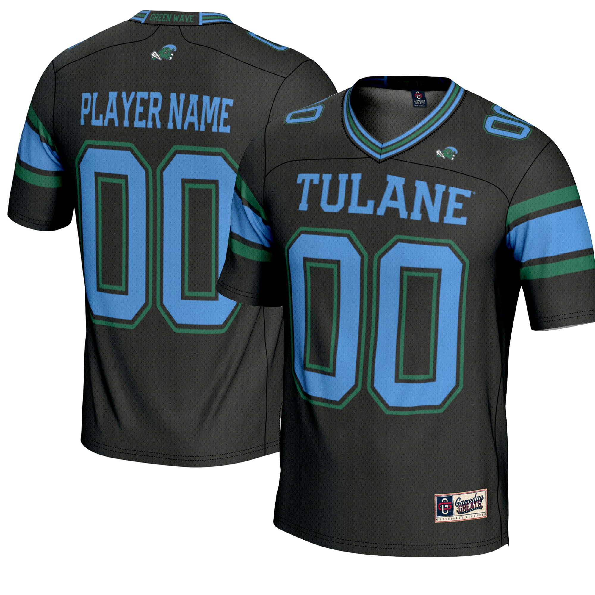 Tulane Green Wave GameDay Greats Youth NIL Pick-A-Player 2026 Season Football Jersey - Black