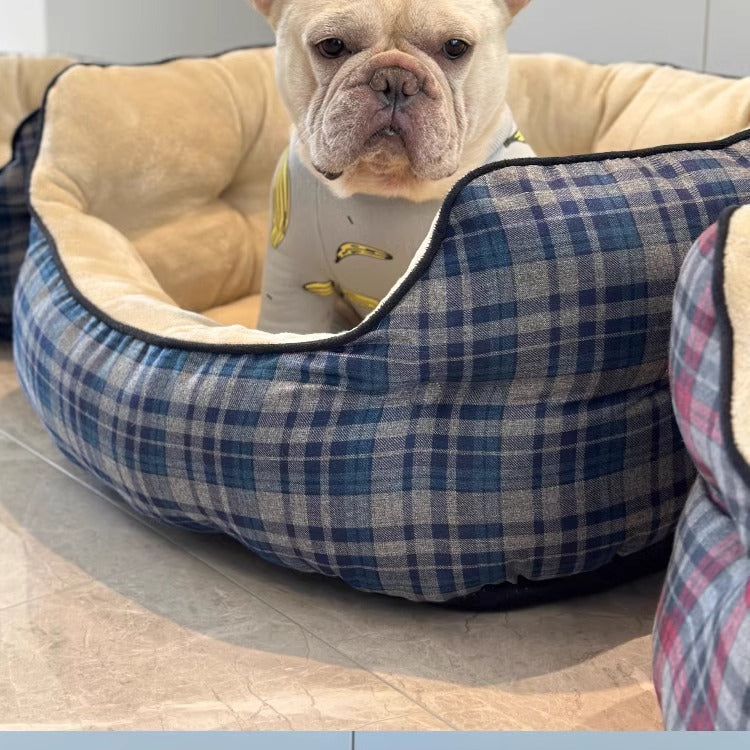 French Bulldog Thickened Frenchie Nest Bed – Warm Deep Sleep Design