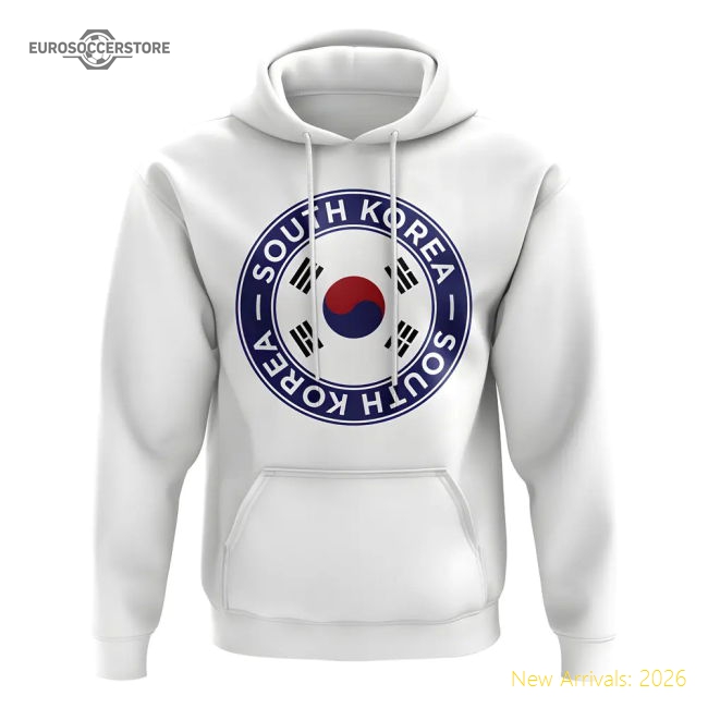 Outstanding South Korea Football Badge Hoodie (white) - Official Design