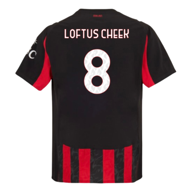 2025-2026 AC Milan Authentic Home Shirt for (Unisex