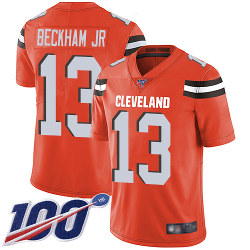 Official NFL Cleveland Browns #13 Odell Beckham Brown L-v3