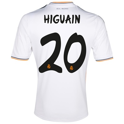 Premium Quality 13-14 Real Madrid 20 Higuain Home Jersey Shirt