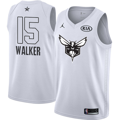 CHA #15 Kemba Walker Professional 2018 Icon NBA Jersey - White