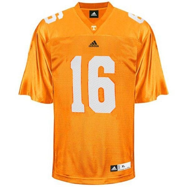 Orange Tennessee Volunteers #16 Adidas Men Orange Official Replica
