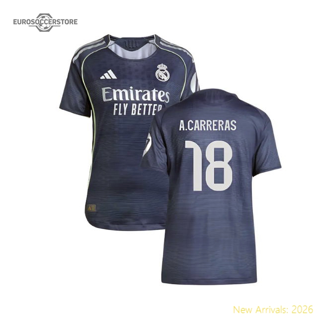 2025-2026 Real Madrid Authentic Second Jersey (ladies) (acarreras 18)