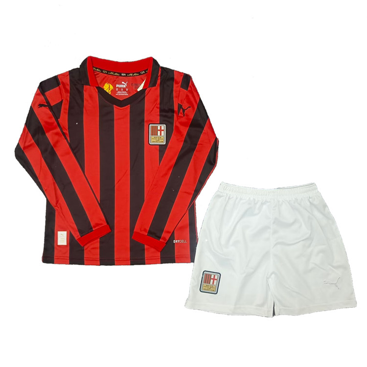 Breathable Kids AC Milan 125th Anniversary Red Kit ShirtShorts