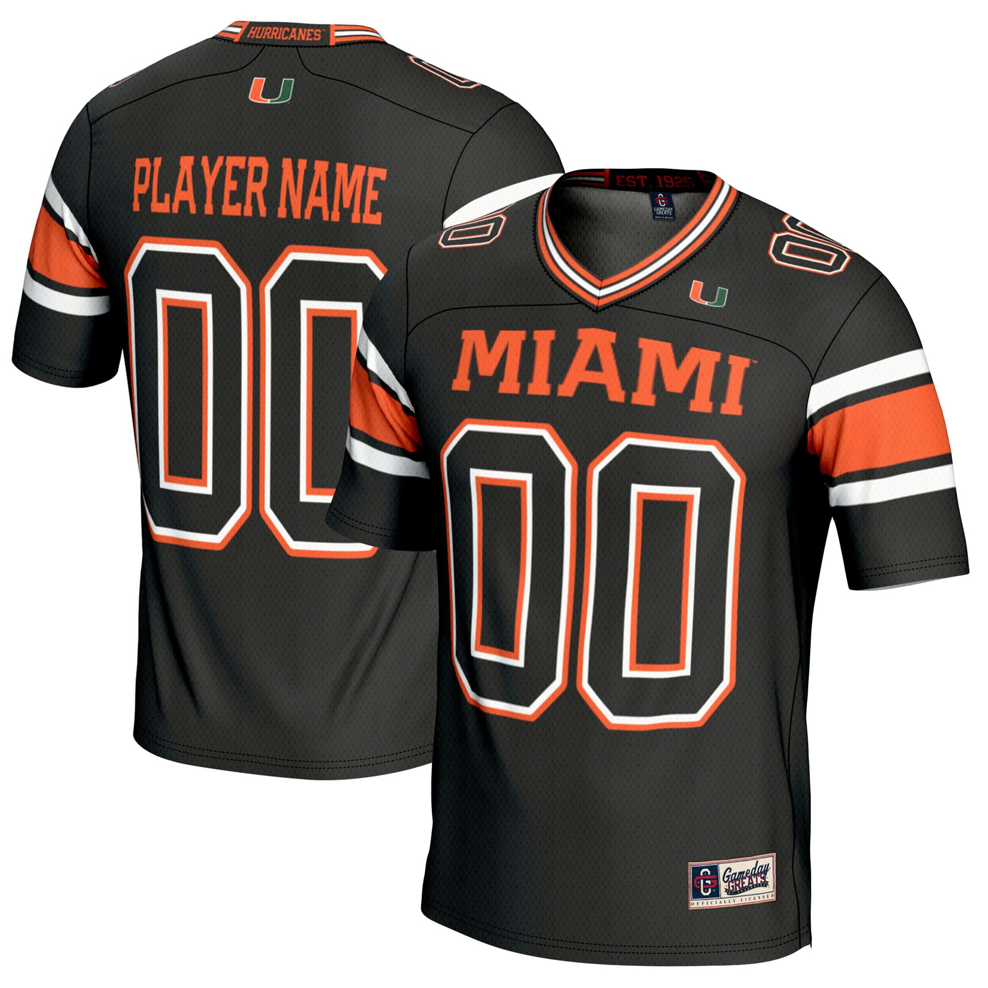 Miami Hurricanes GameDay Greats Youth NIL Pick-A-Player 2026 Season Football Jersey - Black